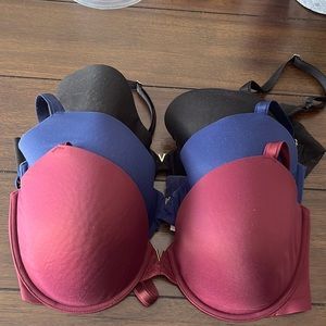 Three Victoria Secret Love Cloud lined demi bras. 38DDD